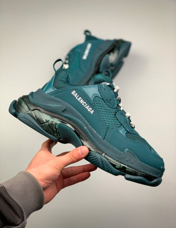 Balenciaga Triple S Clear Sole Full Dark Green | Provehito