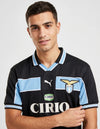 Dettaglio maglia Lazio Terza Maglia Third 1998/2000 Puma con stemma SS Lazio aquila e sponsor Cirio bianco