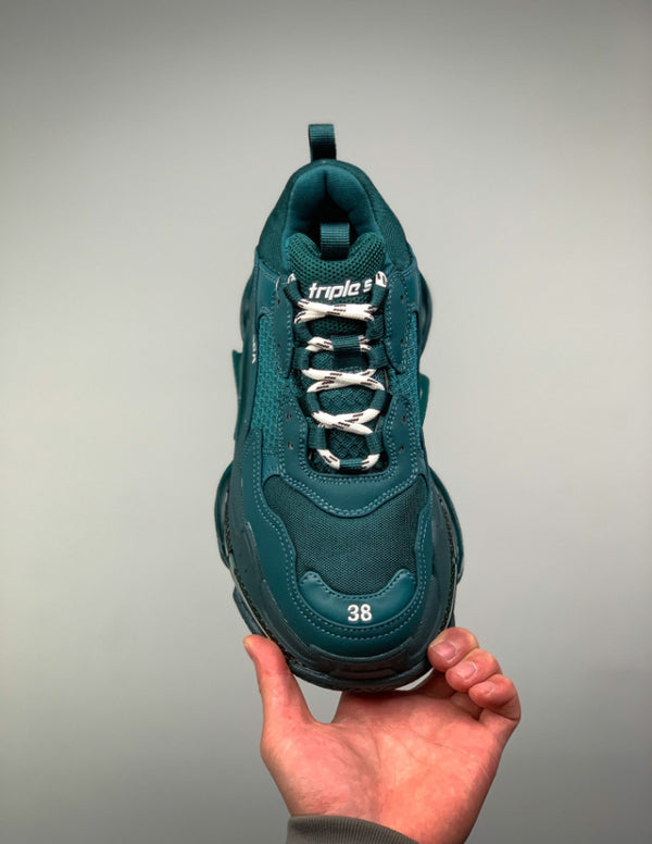 Balenciaga Triple S Clear Sole Full Dark Green | Provehito