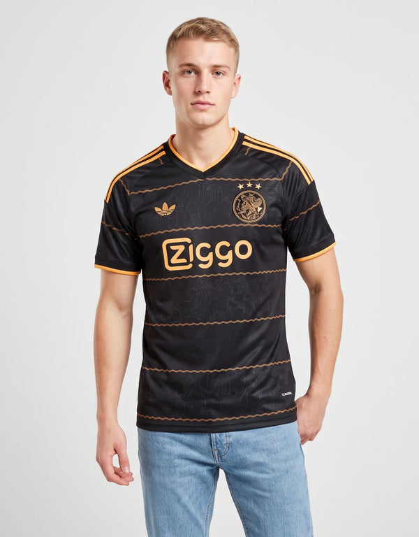 Ajax Maglia Away 2026/2027 Adidas nera e arancio – fronte