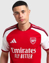 Arsenal Maglia Home 2026/2027 Adidas rossa con maniche raglan bianche - ritratto busto