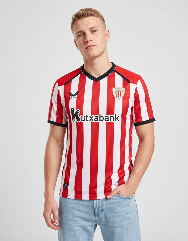 Maglia Home Athletic Bilbao 2026/2027 Castore righe rosse e bianche – fronte