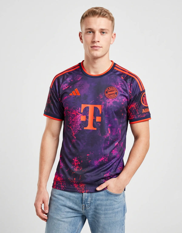 Terza maglia Bayern Monaco 2026/2027 Adidas viola notte – fronte