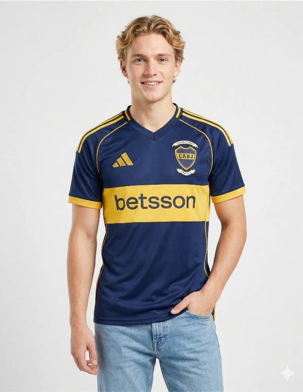 Uomo che indossa la maglia Boca Juniors 2025/2026 - Edizione 120 anni Provehito.