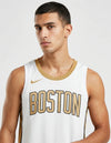 canotta jayson tatum boston celtics city edition 2025 nike dettaglio scritta boston oro
