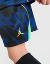 Dettaglio pantaloncini completino Brasile Away Bambino 2025/2026 con logo Jumpman Jordan dorato