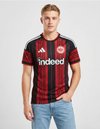 Eintracht Francoforte Maglia Home 2026/2027 Adidas nera e rossa con pattern verticale - ritratto busto