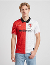 Maglia Fiorentina Centenario 2026/2027 Joma rossa e bianca con grafica 100 e sponsor Mediacom