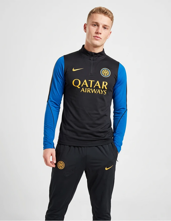 Tuta Strike Drill Inter 2026/2027 Nike nera e blu Qatar Airways