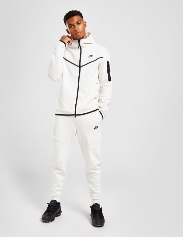 Nike Tech Tuta Fleece Full Zip Bianco | Provehito