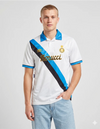 Maglia Inter Away 1993/1994 Umbro bianca con fascia diagonale blu e nera e sponsor Fiorucci in oro