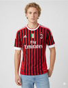 Maglia Milan Home 2011/2012 Adidas a strisce rossonere con sponsor Fly Emirates e scudetto tricolore