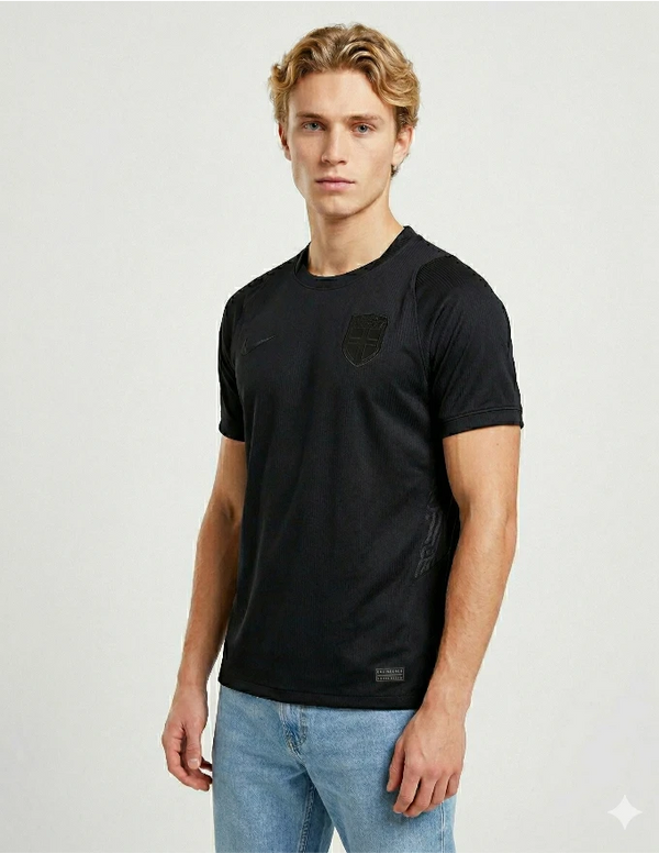 maglia norvegia away 2026 nike nera blackout stemma tono su tono