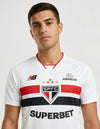 maglia san paolo home 2026 2027 new balance dettaglio stemma spfc quattro stelle fasce