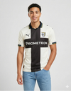 Parma Maglia Home 2025/2026 Puma - Vista Completa Croce Nera su Fondo Crema