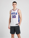 Canotta Philadelphia 76ers Association Swingman bianca vista frontale
