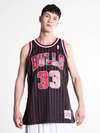 Canotta Chicago Bulls Nera-Righe Rosse - Provehito