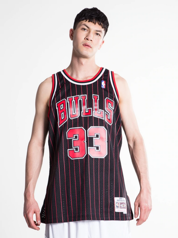 Canotta Chicago Bulls Nera-Righe Rosse - Provehito