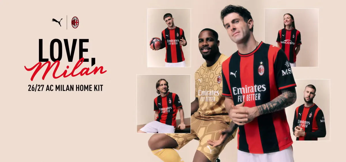 Milan Maglia Home 2026/2027 Puma — strisce rosso-nere ufficiali