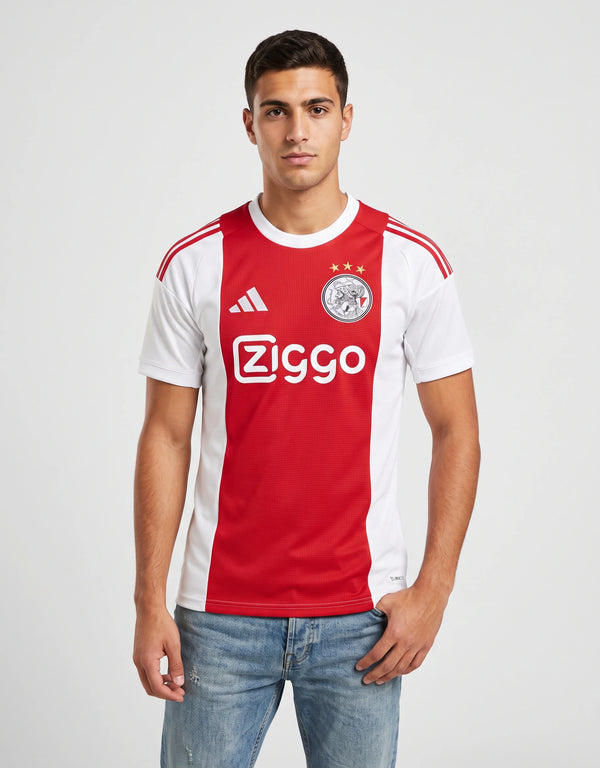 Ajax Maglia Home 2026/2027 Adidas rossa e bianca – fronte