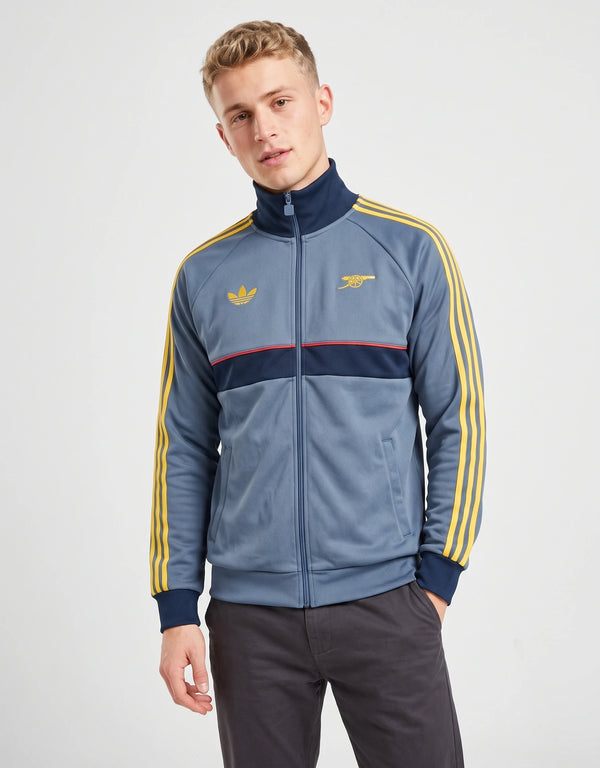 Giacca Arsenal Anthem 2026/27 Adidas blu-grigio – fronte