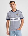 Maglia Boca Juniors Away 2026/2027 Adidas bianca a righe navy indossata a figura intera