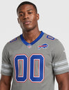 Maglia Buffalo Bills Nickel City Alternate Game dettaglio colletto e scudo NFL