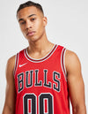 Canotta Chicago Bulls Icon Edition Swingman Nike rossa dettaglio