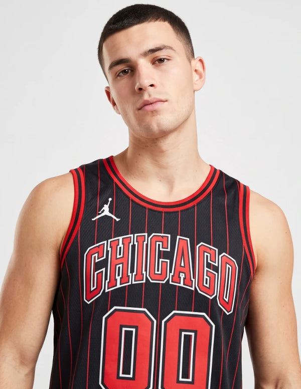 Canotta Chicago Bulls Statement Edition Swingman Jordan 2025/2027 nera dettaglio
