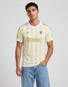 Seconda Maglia Fenerbahce 2026/2027 Adidas bianca e oro – fronte