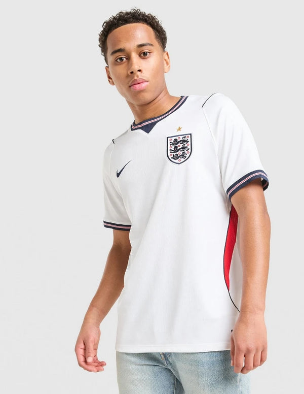 Inghilterra Maglia Home 2026 Nike - Vista Laterale con Pannelli Rossi