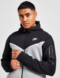 Nike Tech Tuta Fleece Full Zip Nero e Grigio
