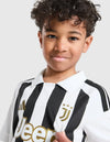Juventus completino home bambino 2026/2027 Adidas bianconero con strisce verticali sponsor Jeep e tre stelle