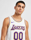 Canotta Los Angeles Lakers Association Edition Swingman Nike bianca dettaglio