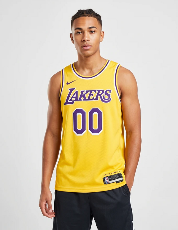 Canotta Los Angeles Lakers Icon Edition Swingman Nike giallo oro e viola