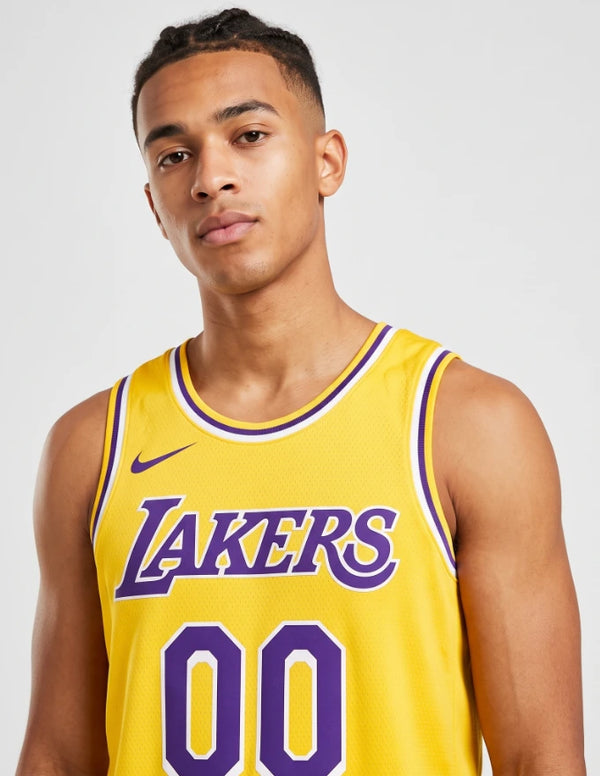 Canotta Los Angeles Lakers Icon Edition Swingman Nike giallo oro e viola