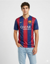 Maglia Barcellona Home 2014/2015 Nike blaugrana con strisce verticali larghe e sponsor Qatar Airways bianco