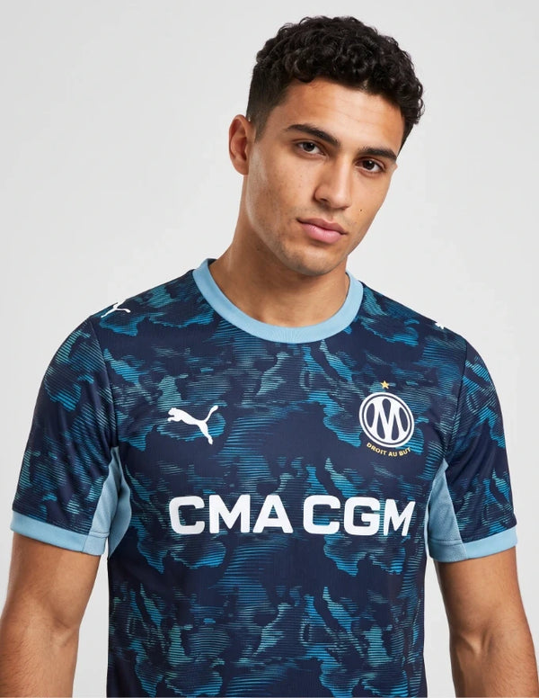 Maglia Away Marsiglia 2026/2027 Puma blu Mediterraneo – dettaglio