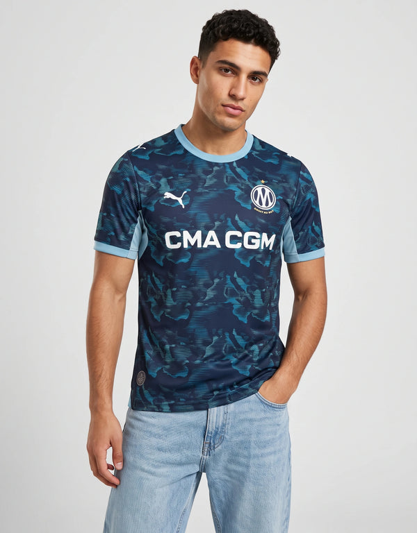 Maglia Away Marsiglia 2026/2027 Puma blu Mediterraneo – fronte