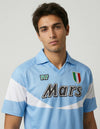 Napoli Maglia Home 1990/91 NR - Celeste con fascia bianca chevron e sponsor Mars, era Maradona