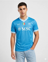 Napoli maglia home 2025/2026 EA7 azzurra con pattern jacquard e scudetto tricolore sul petto