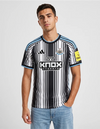 Maglia Newcastle United Home 2026/2027 Adidas bianconera con spalle azzurro cielo e sponsor Knox Hydrate