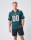 Maglia Philadelphia Eagles Home Game Nike verde con logo aquila sulle maniche, vista frontale