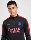 Tuta PSG Allenamento Nera 2026/2027 Nike con bande rosse – dettaglio