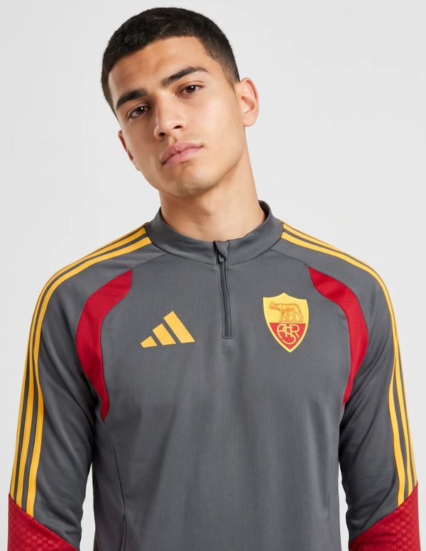 Roma Tuta Training 1/4 Zip 2026/2027 - dettaglio tessuto e colletto