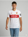 Stoccarda Maglia Home 2025/2026 Jako - Vista Completa Fascia Rossa e Corpo Bianco
