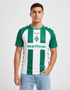 Maglia Werder Brema Home 2026/2027 Hummel verde e bianca a righe con sponsor Matthäi